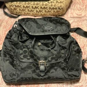 Black nylon coach bookbag